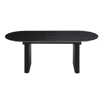 Japan Oval Extending Japandi Dining Table, Black