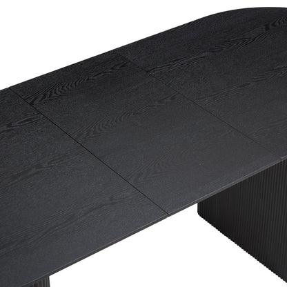 Japan Oval Extending Japandi Dining Table, Black