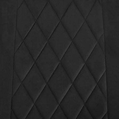 Alma Velvet Dining Chair Set of 2, Black with Black Legs