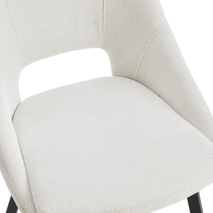 Billie Dining Chair Set of 2, Ivory Fabric