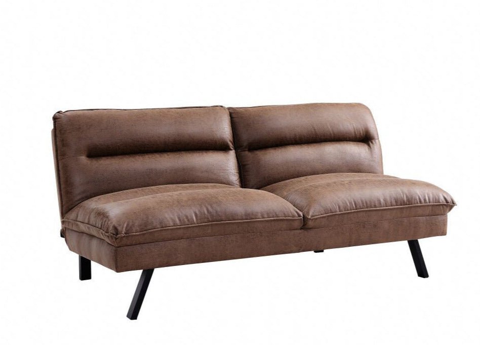 Richmond Air Leather Fabric Sofa Bed, Brown Air Leather Fabric