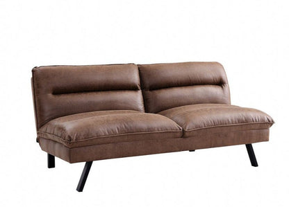 Richmond Air Leather Fabric Sofa Bed, Brown Air Leather Fabric