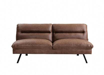 Richmond Air Leather Fabric Sofa Bed, Brown Air Leather Fabric