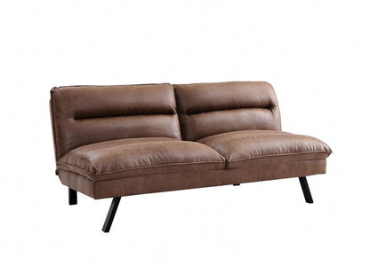 Richmond Air Leather Fabric Sofa Bed, Brown Air Leather Fabric