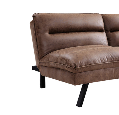 Richmond Air Leather Fabric Sofa Bed, Brown Air Leather Fabric