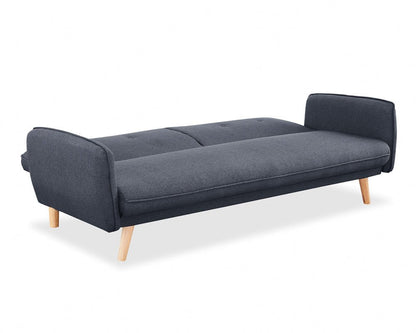 Brookhaven Fabric Sofa Bed With Natural Wooden Legs, Charcoal Fabric