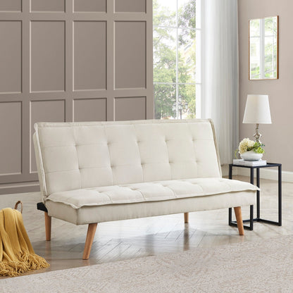 Arden Fabric Sofa Bed, Cream Fabric