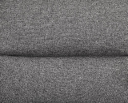 Callum Fabric Sofa Bed Padded Pillow Topped Wooden Legs Chaise, Grey Fabric
