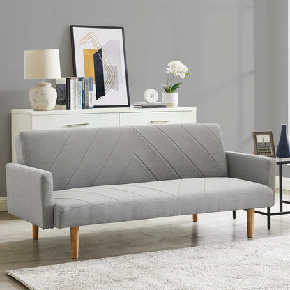 Alexs Light Grey Fabric Sofa Bed