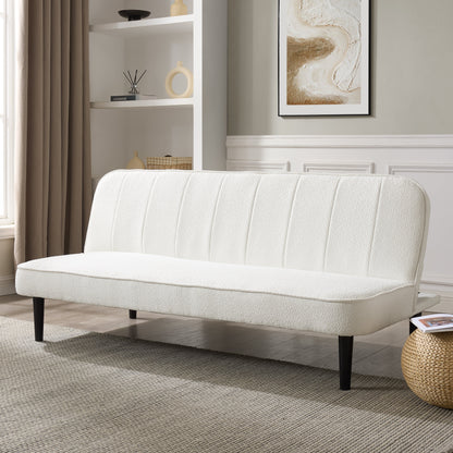 Milan Sofa Bed, White Boucle