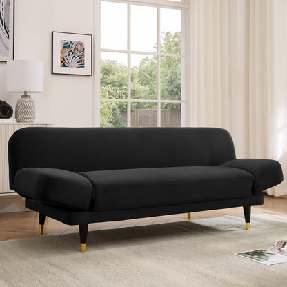 Sienna Sofa Bed, Black Velvet
