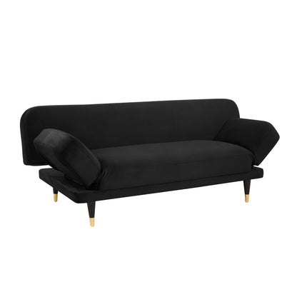 Sienna Sofa Bed, Black Velvet