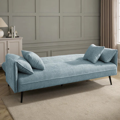 Franklin Blue Chenille Fabric Sofa Bed