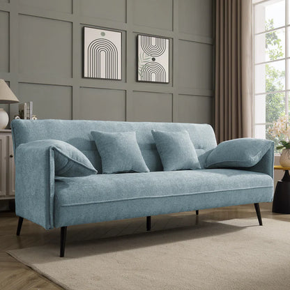 Franklin Blue Chenille Fabric Sofa Bed