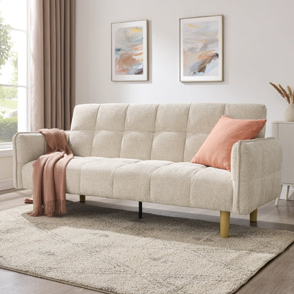 Jemma Sofa Bed, Beige Chenille