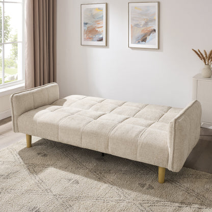 Jemma Sofa Bed, Beige Chenille