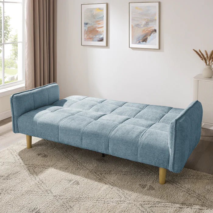 Jemma Blue Chenille Fabric Sofa Bed