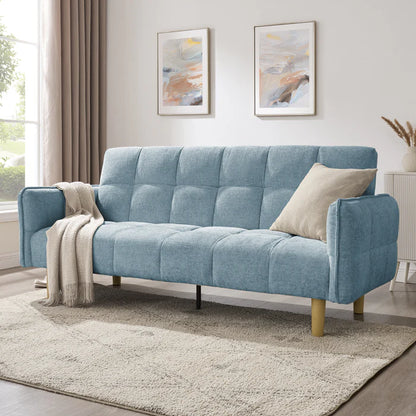 Jemma Blue Chenille Fabric Sofa Bed