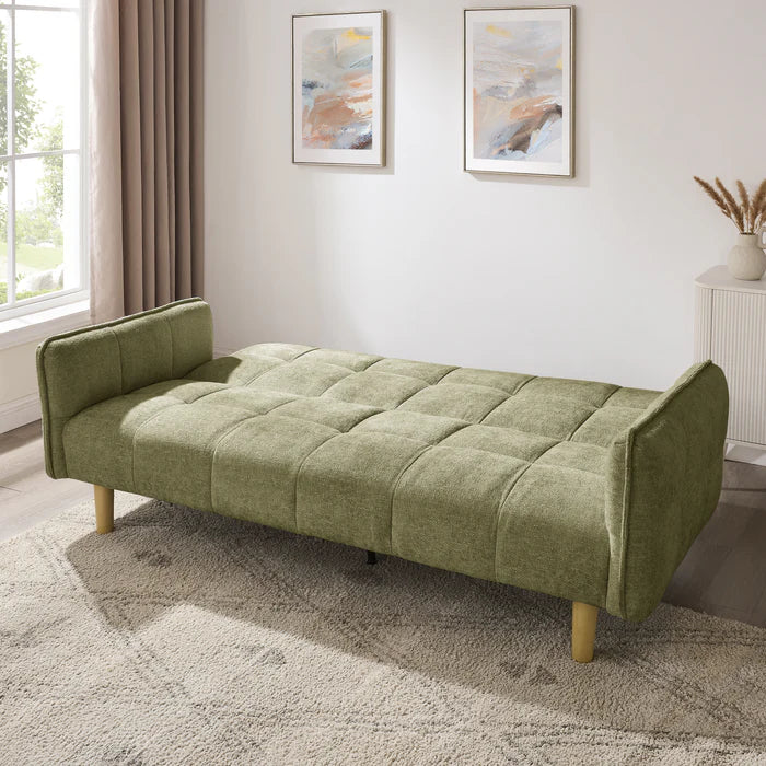 Jemma Sage Green Chenille Fabric Sofa Bed