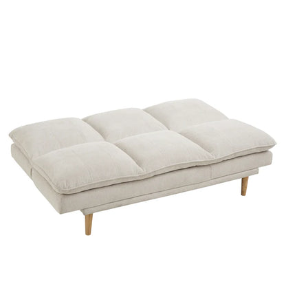 Melody Beige Linen Fabric Sofa Bed