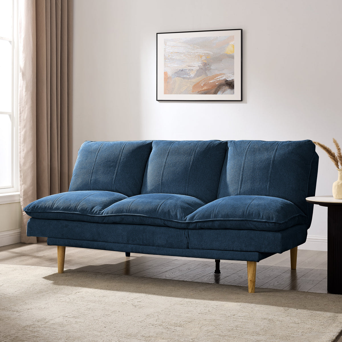 Everett Sofa Bed, Dark Blue Linen