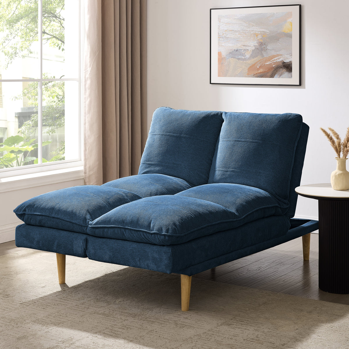 Everett Sofa Bed, Dark Blue Linen
