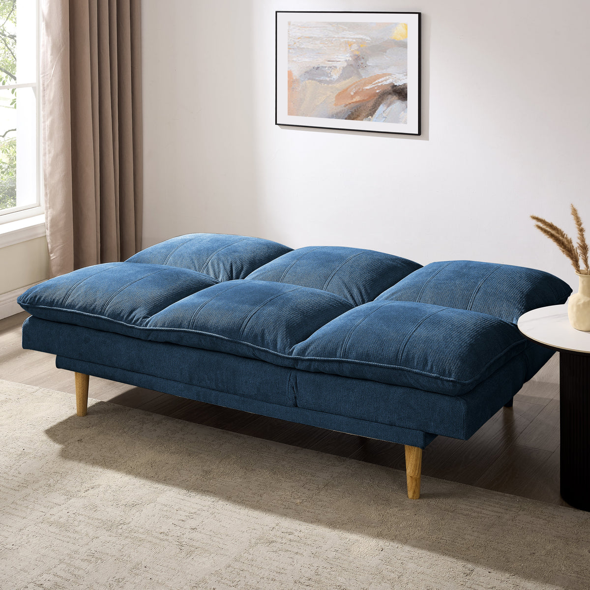 Everett Sofa Bed, Dark Blue Linen