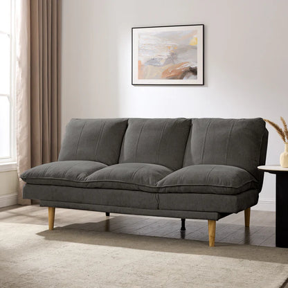 Melody Grey Linen Fabric Sofa Bed