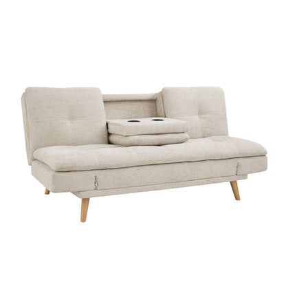 Romeo Sofa Bed, Beige Chenille