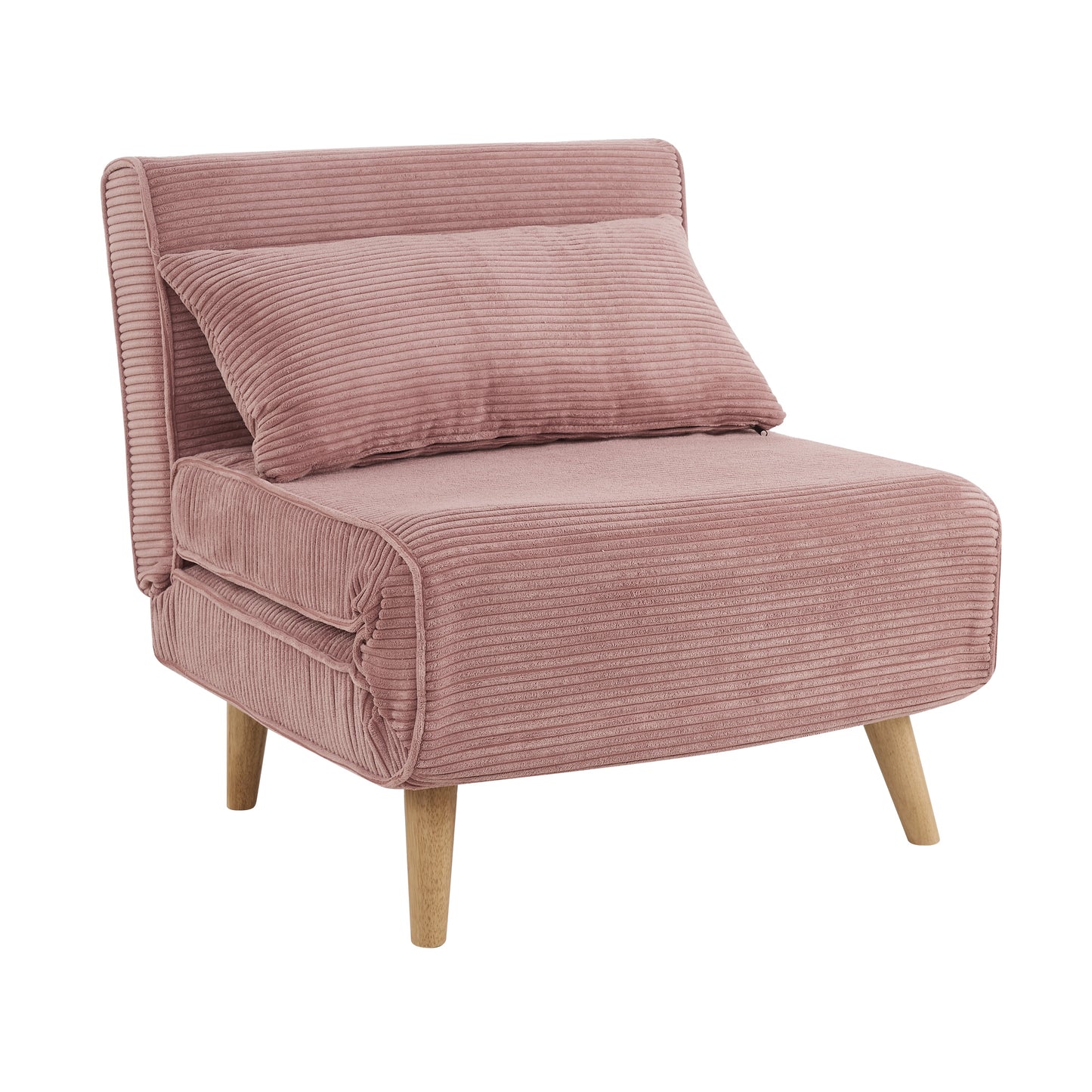 Valley Single Sofa Bed - Pink Cord