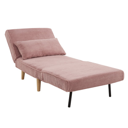 Valley Single Sofa Bed - Pink Cord