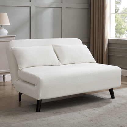 LawsonSofa Bed, White Boucle