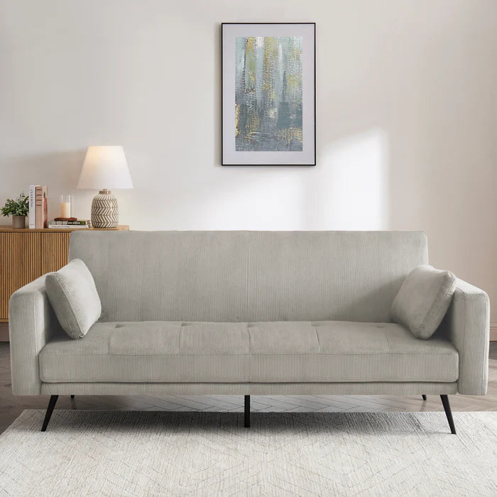 Tyler Beige Cord Sofa Bed