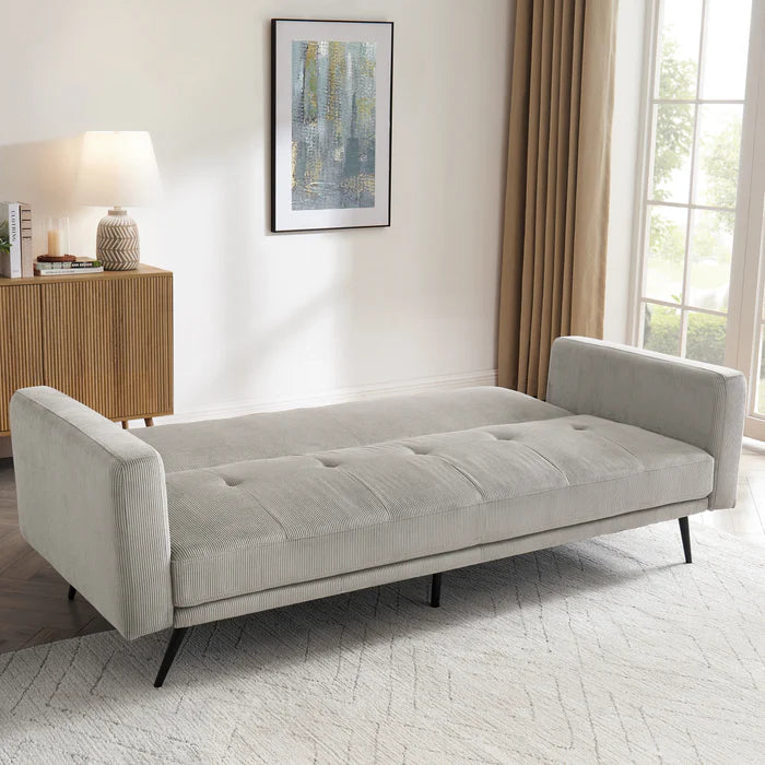 Tyler Beige Cord Sofa Bed