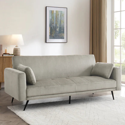 Tyler Beige Cord Sofa Bed