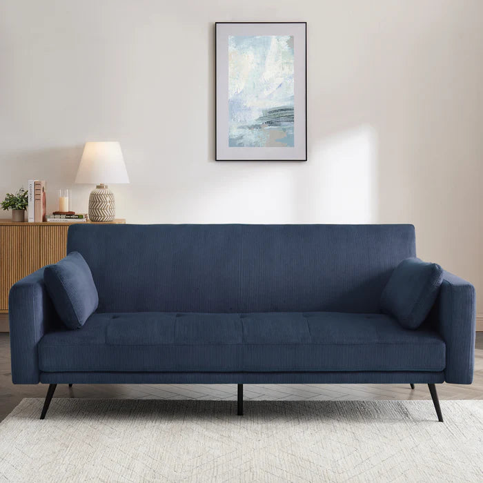 Tyler Blue Cord Sofa Bed