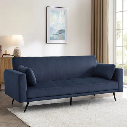 Tyler Blue Cord Sofa Bed
