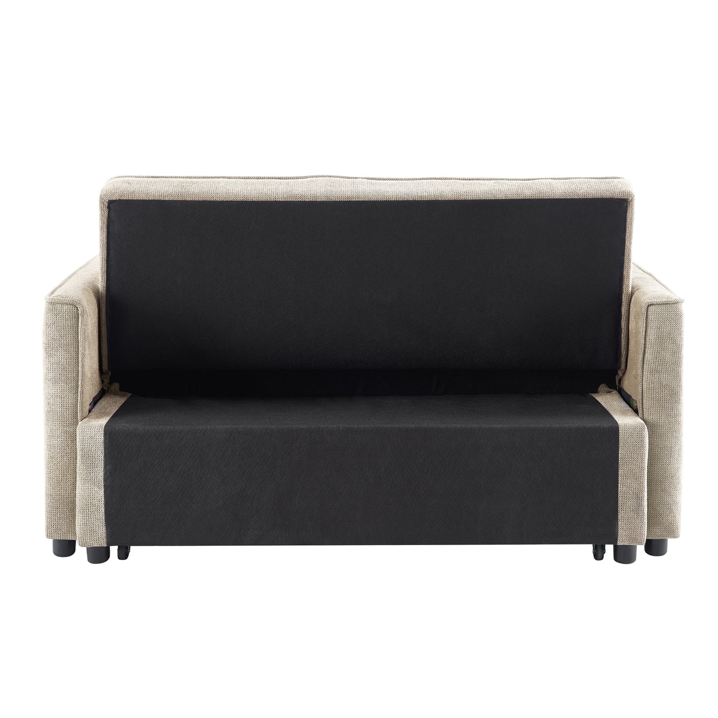 Kayla Pull-Out Sofa Bed, Beige Linen
