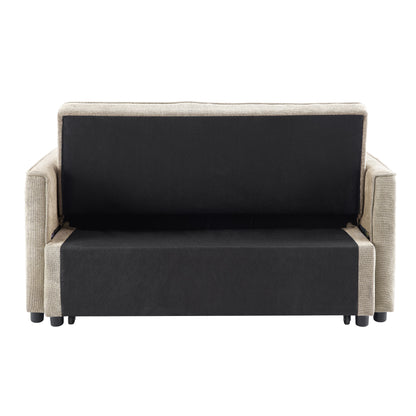 Kayla Pull-Out Sofa Bed, Beige Linen