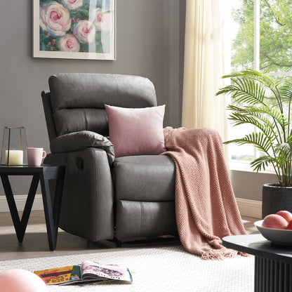 Maxwell Grey Air Leather Recliner