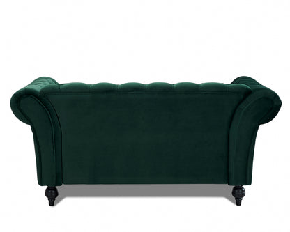 Emma Velvet 2 Seater Fabric Sofa - Green