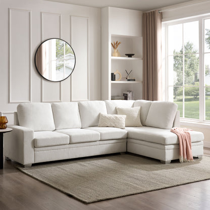 Atlas Right-Hand Corner Sofa, Cream Linen
