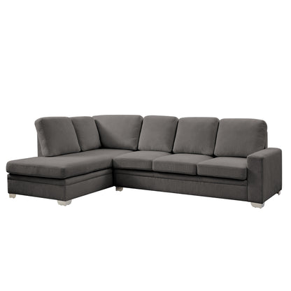 Atlas Left-Hand Corner Sofa, Dark Grey Linen