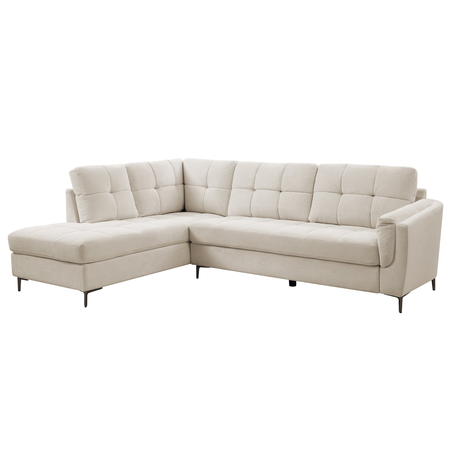 Cecilia Left-Hand Corner Sofa, Beige Linen