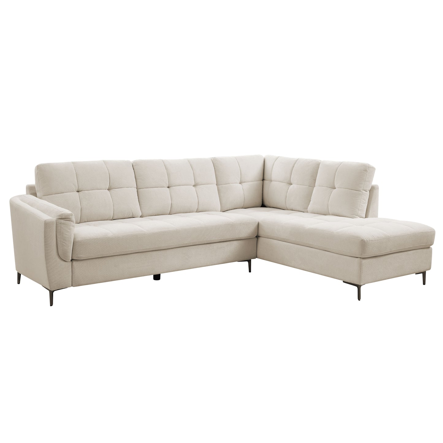 Cecilia Right-Hand Corner Sofa, Beige Linen