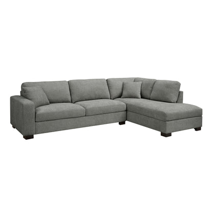 Travis Right-Hand Corner Sofa, Grey Chenille
