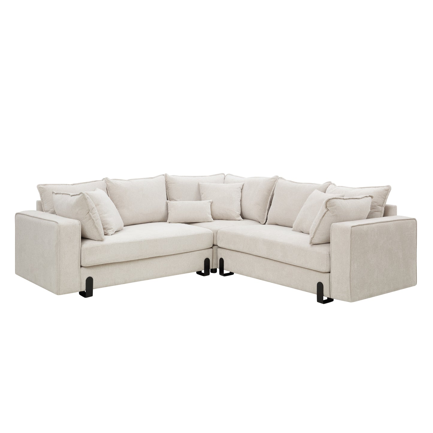 Harmony Corner Sofa, Beige Linen