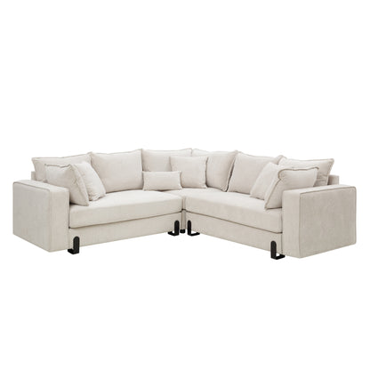 Harmony Corner Sofa, Beige Linen