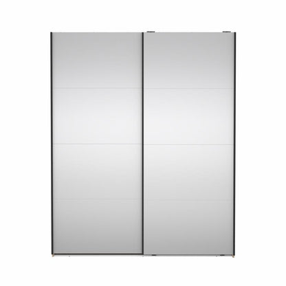 Bergamo Robe 2 Door Sliding Robe, Both Mirrored - Jackson Hickory 180cm