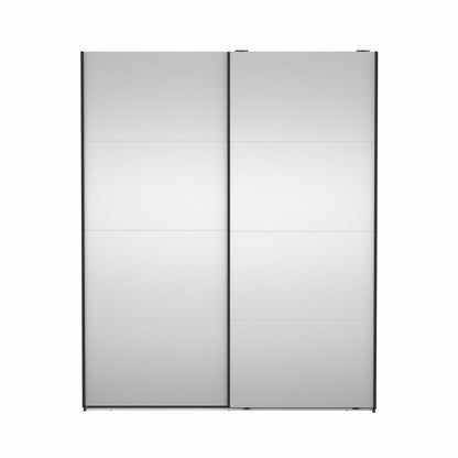 Bergamo Robe 2 Door Sliding Robe, Both Mirrored - Grey 180cm